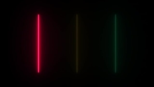 Concept 100-N1 Animated abstract neon light with led light effect and flickering pattern.