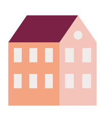 orange building construction