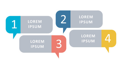 statistics speech bubbles infographic