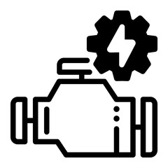 electric car engine part icon