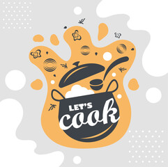 life cook restaurant lettering