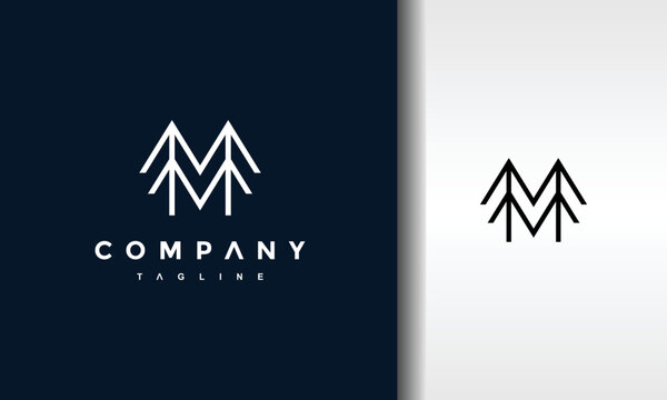 letter M fir logo