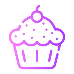 cup cake gradient icon