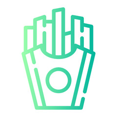 french fries gradient icon