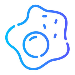 fried egg gradient icon
