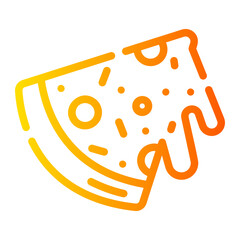 pizza gradient icon