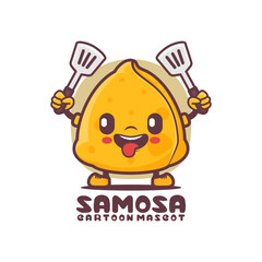 Laddoo cartoon mascot. Asian famous food vector illustration
