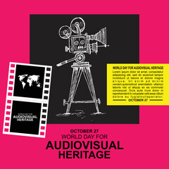 WORLD DAY FOR AUDIOVISUAL HERITAGE, POSTER AND BANNER