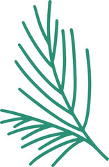 Christmas Holly Leaf Illustration
