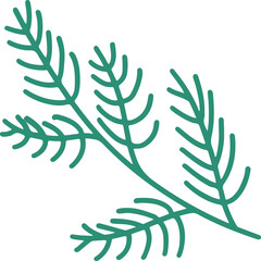 Christmas Holly Leaf Illustration
