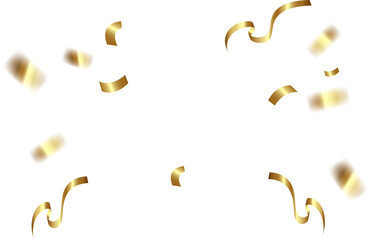 Falling gold confetti ribbon - obrazy, fototapety, plakaty