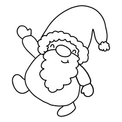 coloring book cartoon character santa 