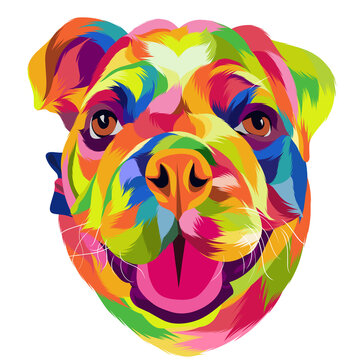 Dog vector pop art illustrations