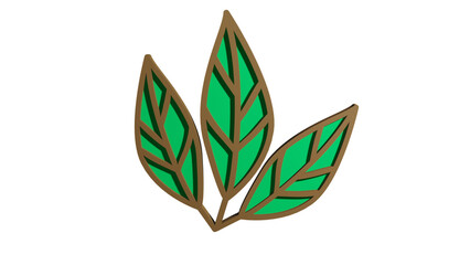 green leaf png 3d icon