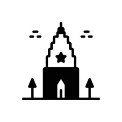 Black solid icon for indonesian