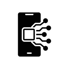 Black solid icon for api integration