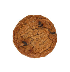 round chocolate chip cookie isolated on transparent background png file