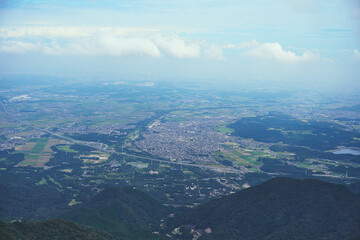 三重県　御在所岳から見える風景