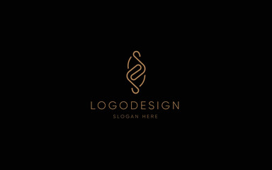 Luxury letter s logo design vector