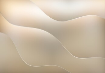 Light metal polished flowing background. Pastel grey beige ombre pearlescent wavy stripes abstract pattern. © avextra