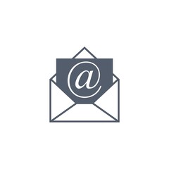 Mail letter logo design. Email envelope icon isolated on white background