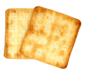 Crackers isolated on transparent background png file