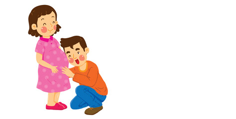 regnant woman with husband 