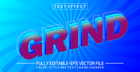 Grind text editable style effect