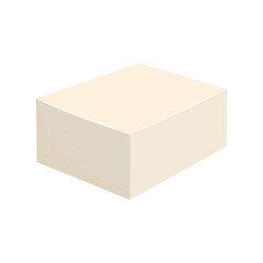 A vector illustration of tofu, a product made from soybeans eaten in Asia.