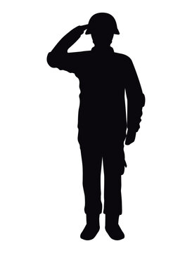 recommend clip art: soldier saludating silhouette