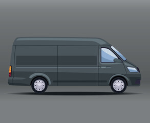 black van mockup scene