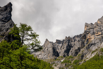 Beautiful scene in the Daocheng Yading National Nature Reserve (know as Nyid&ecirc;n in Tibetan), Ganzi, Sichuan, China, rocky mountain