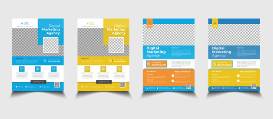 Corporate Digital Marketing Elegant Flyer Template A4