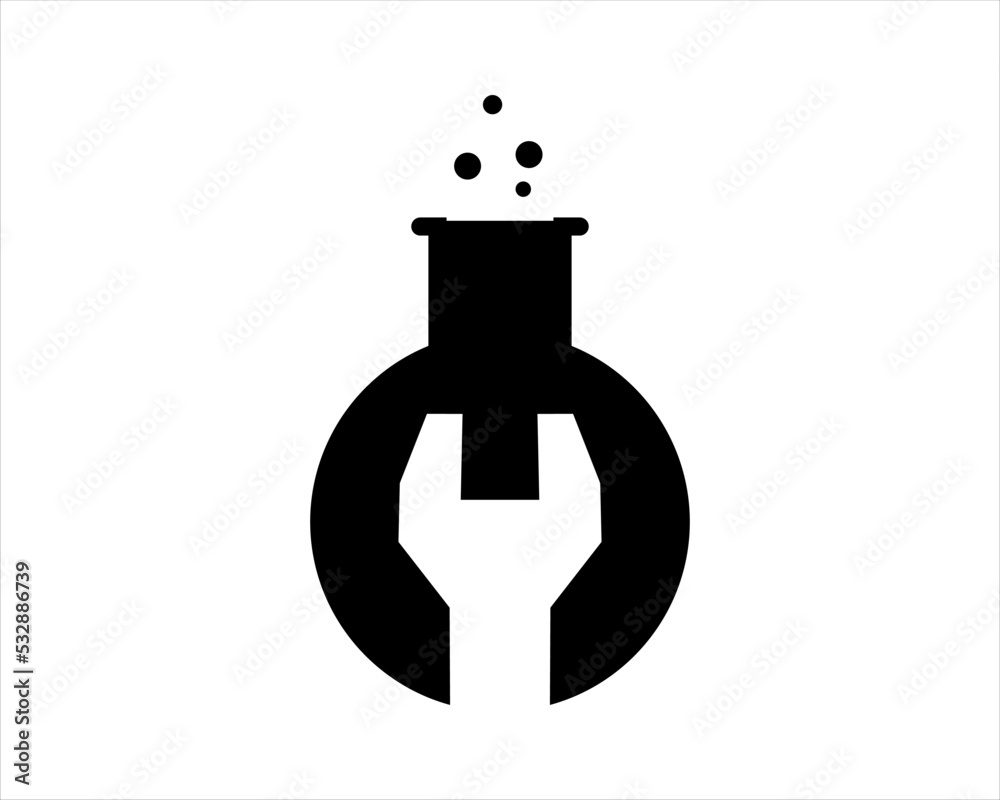 Poster potion bottle with wrench inside