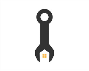 Wrench with house shape inside