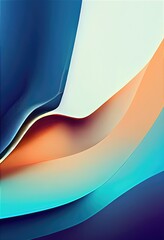 Graphic elements, background design, in a striking blue and orange gradient, abstract and elegant, with a distinctly shaped, organic back-ip