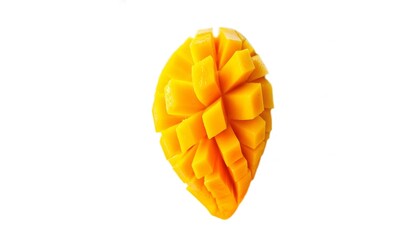 Mango ripe slice isolated on white background