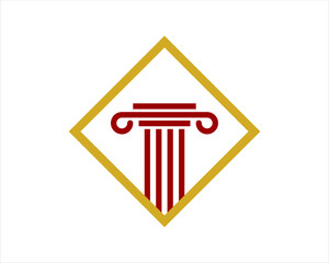 Rectangle with court pillar inside