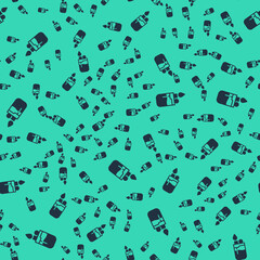 Black Lighter icon isolated seamless pattern on green background. Vector