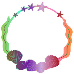 Seashell summer wreath