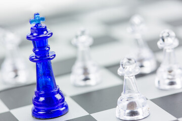 King of chess, Leader and teamwork for business concept