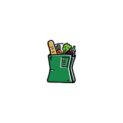 Grocery Bag Logo Icon Design Template