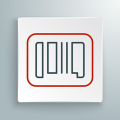 Line Barcode icon isolated on white background. Colorful outline concept. Vector