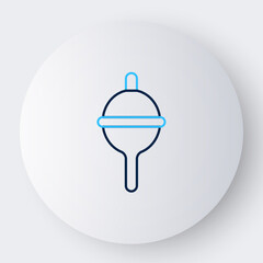 Line Fishing float icon isolated on white background. Fishing tackle. Colorful outline concept. Vector