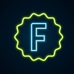 Obraz premium Glowing neon line Exam paper with incorrect answers survey icon isolated on black background. Bad mark of test results. Colorful outline concept. Vector