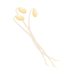 Vector illustration of bean sprouts. It is an ingredient used in Asian cuisine.