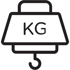 Digital Hanging Scale Vector Icon