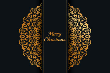 Christmas luxury mandala design background 