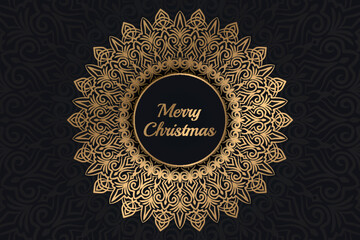 Christmas luxury mandala design background 