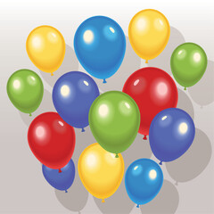 Fototapeta na wymiar colorful balloons helium